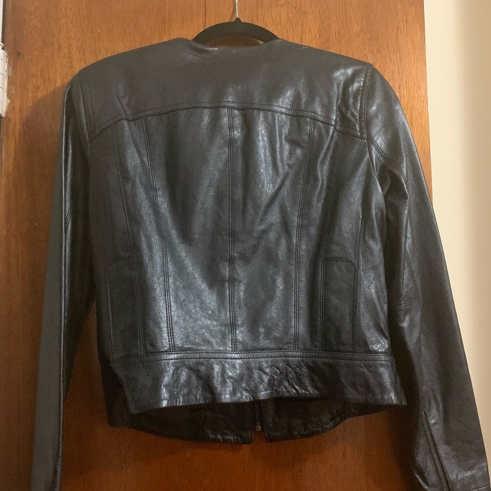 Nanette Lepore metallic leather jacket - Picture 2 of 3